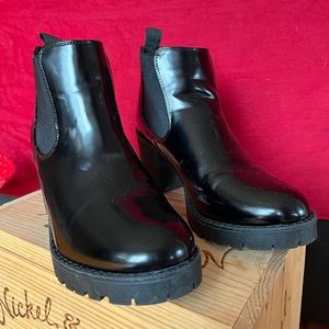 Halston All Black Rain Boots